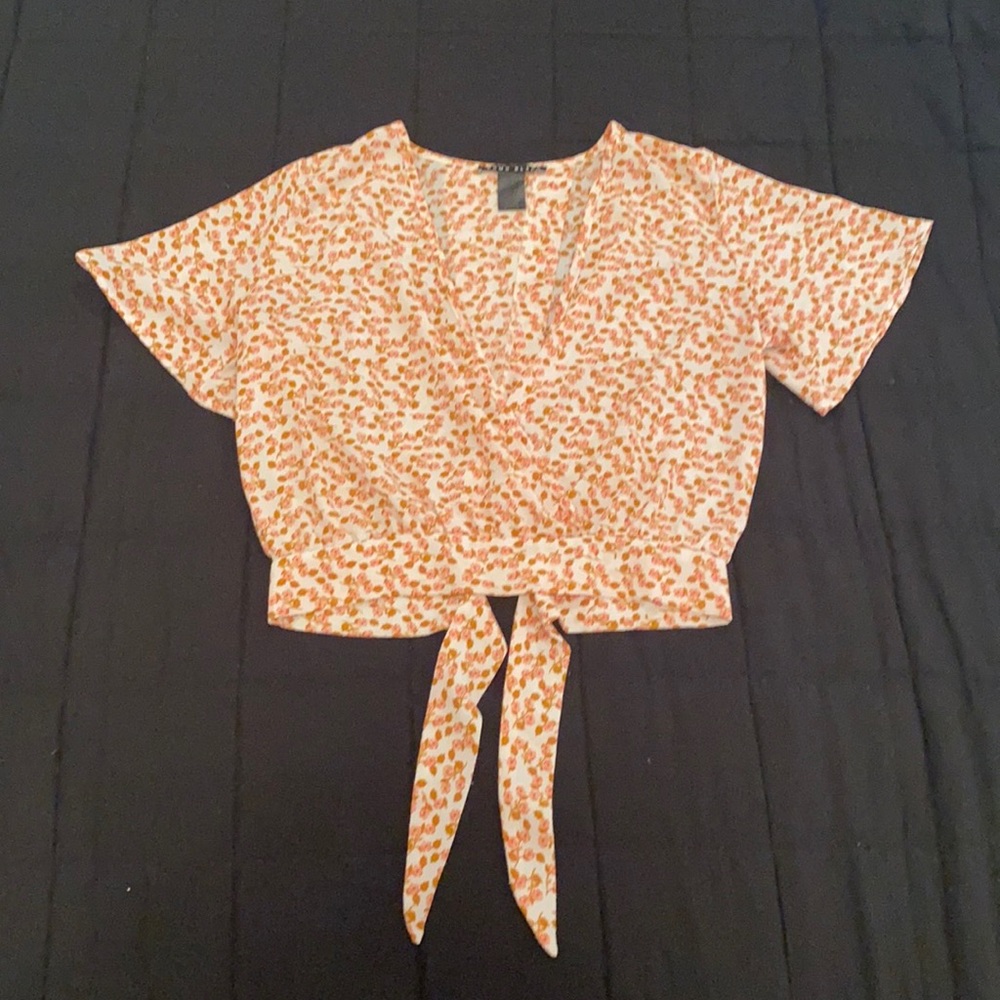 Cropped Floral Blouse
